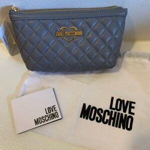 Love Moschino Quilted Black Cosmetic Bag